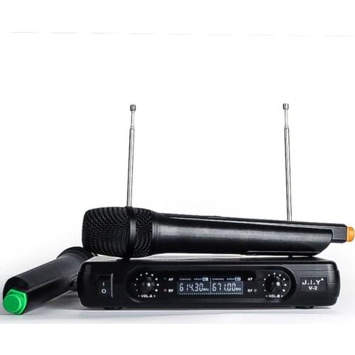 Professional Karaoke Wireless Microphone Mixer Audio Radio Kits Handheld LCD HIFI Sound Multi-function Microphone for Home KTV