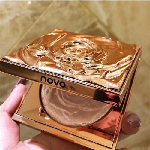 NOVO Rose Shape Highlighter Powder Brightening and Repairing Pearl Pearl Glitter Makeup Can Be Used on The Face Body face