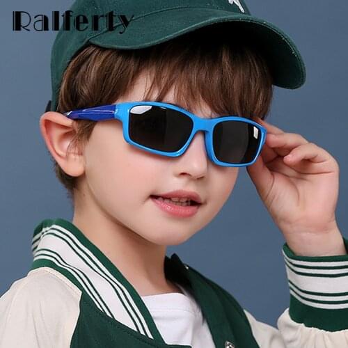 Ralferty Unbreakable Outdoor Baby Sunglasses Girls Boys Sport Sun Glasses Anti UVA UVB Polarized Shade Soft Flexible Frame K8202