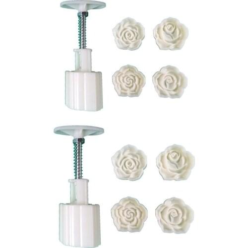 Cookie Stamp Moon Cake Maker Exquisite Blossom Pastry Tool Bath Bomb Press DIY Festival Decoration Hand Cutter Cake Mold