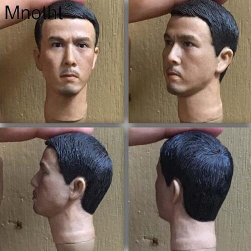 Mnotht Donnie Yen Head Sculpt 1/6 Scale Male Soldier Asian Famous Star Head Carving Sculpture Toys Hobbies Collection