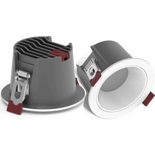 SMD7020 Anti-glare LED Downlight 18W 24W Dimmable 85-265V Recessed Ceiling Lamp 12W 15W 60° Spot Light CRI92 Indoor Lighting