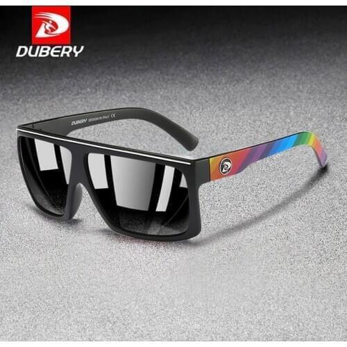 DUBERY Oversized Polarized Sunglasses for Men Mirror UV400 Driving Shades Male Retro Mens Sun Glasses Brand Design Square Oculos