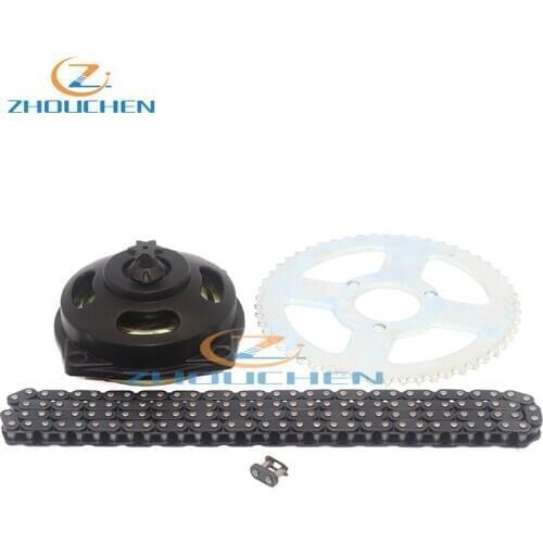 T8F 116L Chain + T8F 6T Clutch Drum Gear Box + T8F 54T Rear Sprocket For 47cc 49cc Minimoto Pocket Bike