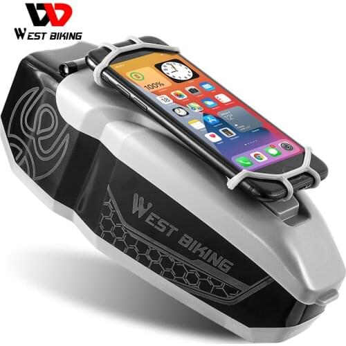 WEST BIKING Bicycle Bag Front Tube Bike Phone Bag Touch Screen Saddle Bag Waterproof Cycling Frame MTB Bag Accessories