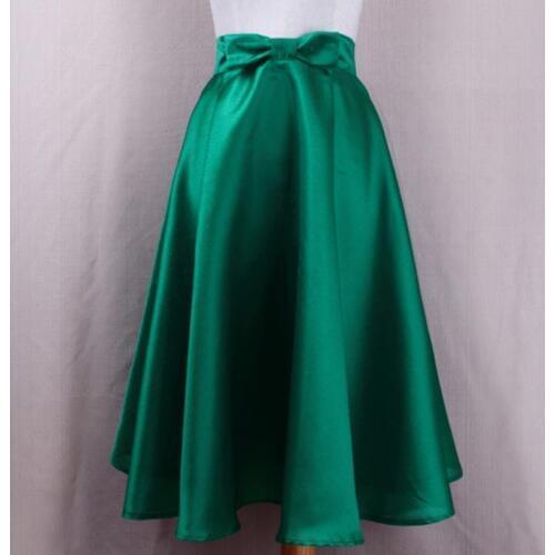2020 spring summer new bow big swing skirt high waist women a-line skirt plus size 2XL