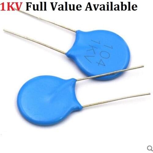 20PCS 103 10NF/472 4.7NF 1KV104 100NF/ high voltage ceramic capacitor 1000V 1KV 104/103/472 ceramic capacitor capacitance