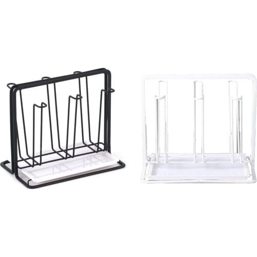 6 Cups Mug Stand Art Iron Holder Coffee Cup Rack Hooks Tea Organizer Kitchen Drying Shelf Hanging Drainer