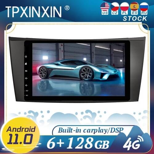 Carplay For Mercede-Benz E-Class W211 CLS W219 Android11 Car Radio Player GPS Navigation Head Unit Multimedia Stereo WIFI DSP BT