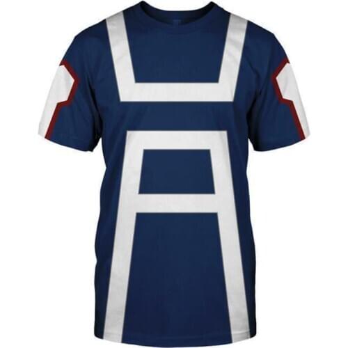 Large size S-5XL Anime My Hero Academia fashion Summer loose short sleeve T-shirt man Midoriya Izuku Casual Top shirt T-shirt