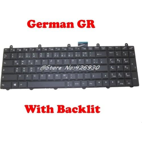 Backlit Keyboard For CLEVO P157SM P170SM P370SM3 P375SM V132150BK1 6-80-P2700-071-3 V132150BK3 6-80-P2700-070-3 German GR