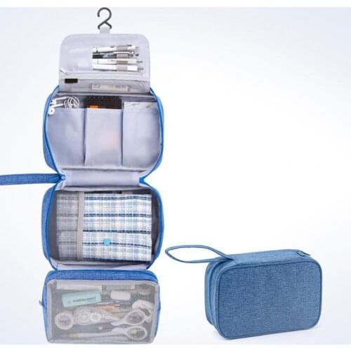 Pencil Case Pocket Pen Pencil Case, Fold Canvas Stationery Storage Bag Organizer for Cosmetic Travel Student