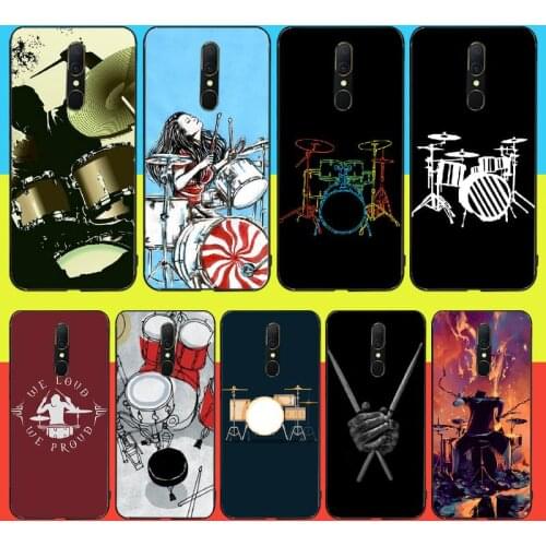 PENGHUWAN Musical Instrument Drum Drawing DIY Painted Bling Phone Case For Oppo A5 A9 2020 A11x A71 A73S A1K A83 case
