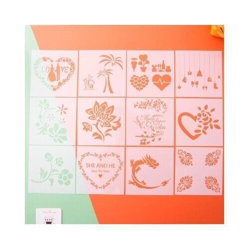 Diy Black Cardboard Material Growth Book Decorative Painting Template Family Big Shadow Set Drawing Tools Accessories 2021