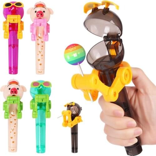 Lowest Price In History Latest Creative Personality Toy Lollipop Holder Decompression Toy Lollipop Robot Decompression Candy Toy