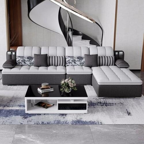 Modern combination of yibuyi sofa, simple living room, corner size, detachable and washable North European sofa