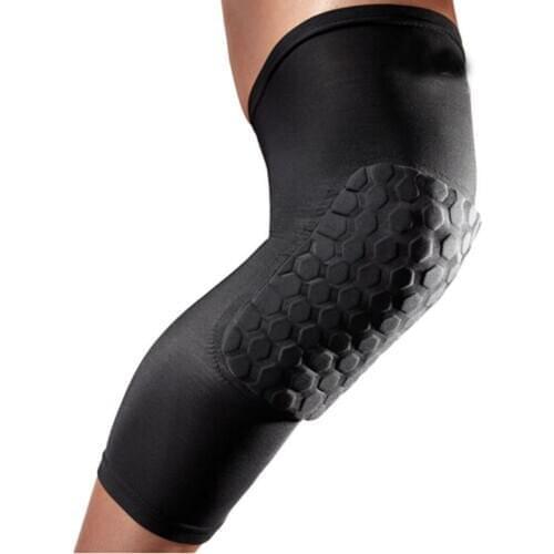 1pc Leg Warmers Sleeves Knee Pad Breathable Honeycomb Long Knee Support Pad Protector Soccer Football Socks