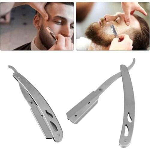 Men Shaving Barber Tools Hair Razor And Blades Antique Folding Shaving Knife Stainless Steel Straight Razor Holder