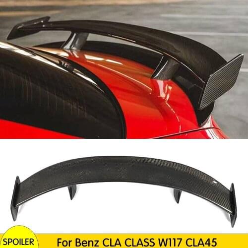 Carbon fiber Rear Trunk Spoiler Wing Lip for Mercedes Benz CLA CLASS W117 CLA45 Rear Trunk Spoiler 2014 2015 2016