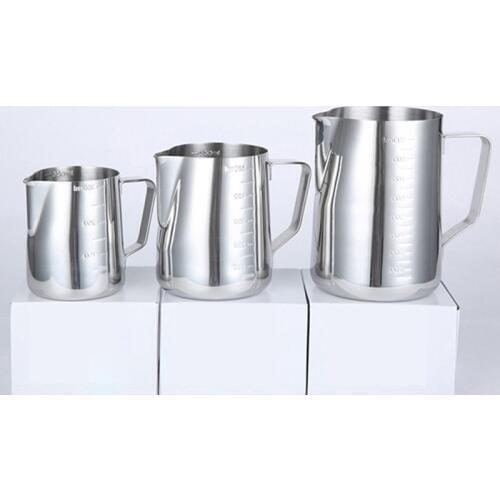 Stainless Steel With Scale Mark Milk Frothing Jug Coffee Pots Coffee Pitcher Barista Art Coffee Latte Coffee Accessories
