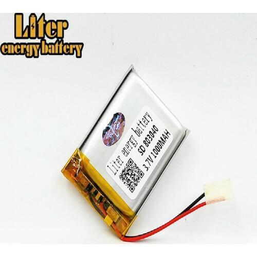 Best Li-Po Rechargeable battery 3.7V polymer lithium batteries 803040 For MP4 MP5 GPS Camera Tablet PC 1000mAH intercom