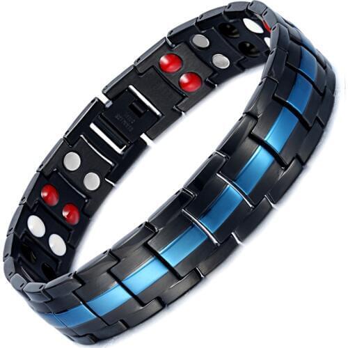 Magnetic fir Bio Energy Magnet Bracelet for Arthritis Man Charm Stainless Steel Bracelets Hand Jewelry Fashion Accessories
