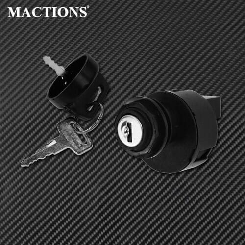 Motorcycle 4 Pin Ignition Key Switch With Keys Black Start Engine Lock Plastic For Polaris Sportsman 500 2000 2001 For ATV