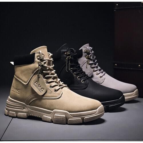 Outdoor Mens Hiking Shoes Waterproof Breathable Tactical Combat Boots High-top Desert Training Non-slip Mens Boots