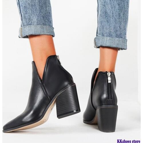 Autumn Winter Casual Western Cowboy Ankle Boots Women Snake Cowgirl Booties Short Cossacks Botas High Heels Shoes