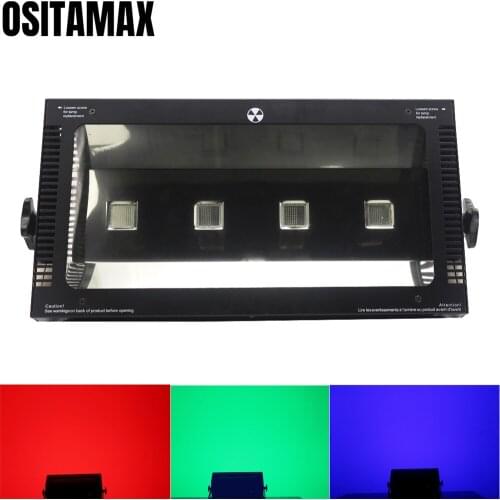 RGB LED 4X100W COB Strobe Light Flash Stroboscope DJ Equipment 4 Eyes High Power Lumiere LED Stage Lighting