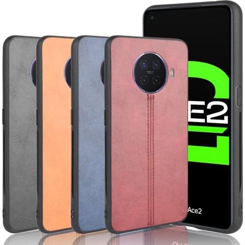 Oppo Ace2 Case 6.55 inch Lightweight Calfskin PU Leather lines Soft Edge Phone Case for Oppo Ace 2 PDHM00 Back Cover