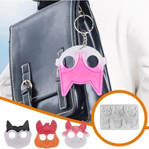 Owl Cow Wing Keychain Epoxy Resin Mold Jewelry Pendant Silicone Mould DIY Crafts Decorations Casting Tool