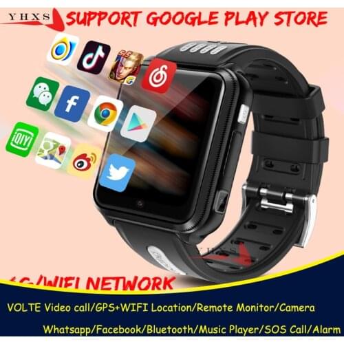 Smart 4G GPS Kids Student Bluetooth Music Camera Wristwatch Whatsapp Video Call Monitor Tracker Location Android Phone Watch