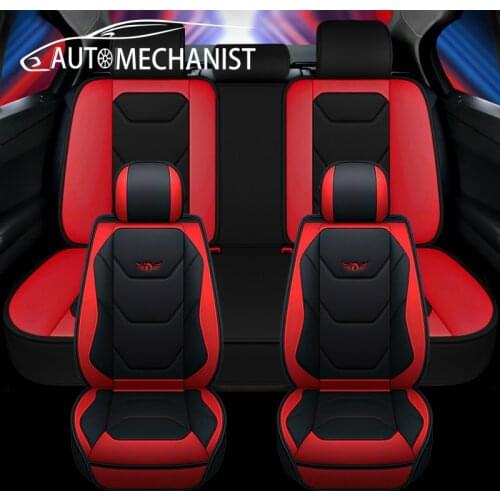 Universal 4Pcs Front Rear Car Full Seat 3D Tire Print Interior Accessories Automobile Protector Car Seat Cover Pu Leather