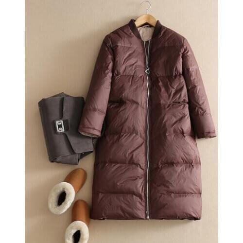 SEDUTMO Winter Long Warm Duck Down Jackets Women Fashion Oversize Thick Coat Autumn Casual Slim Pocket Parka ED1358