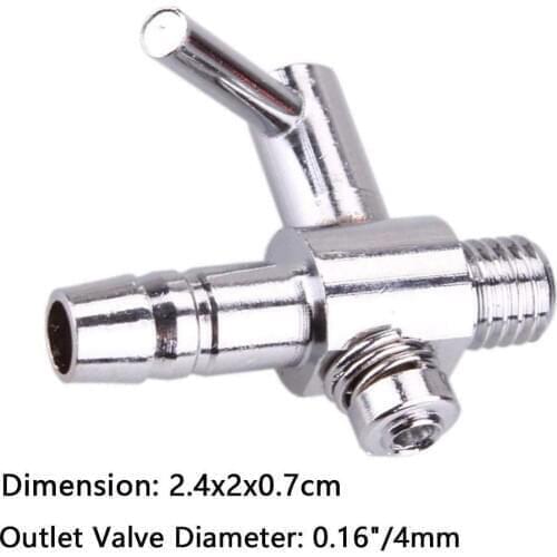 1PC Airflow Distributor Lever Control Valve Fish Tank Volume Dispenser Tube Gas Steel Control Valve Oxygen Aquari U5A7