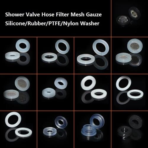 10Pcs Shower Valve Hose Filter Mesh Gauze Silicone/Rubber/PTFE/Nylon Washer O-Ring Seal Gasket Various Sizes