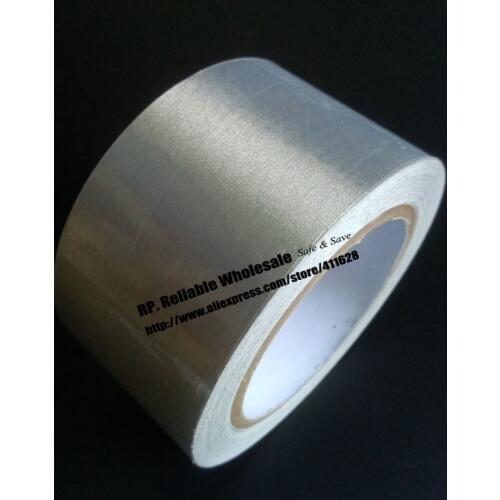 1x 60mm* 20 meters Silver One Side Adhesive Conductive Fabric Cloth Tape Components EMI Shielding Button Repairs