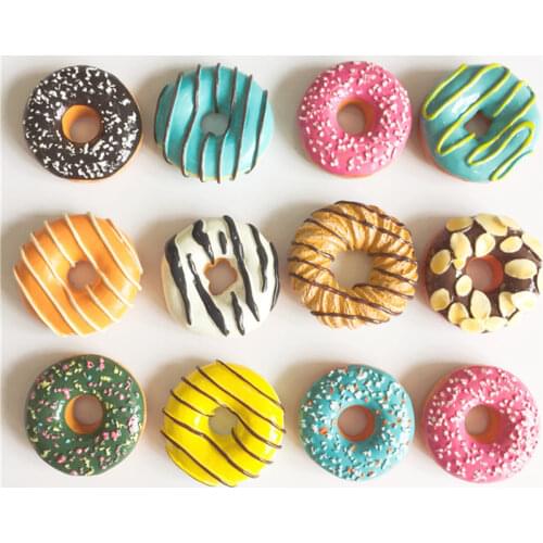 2pcs/lot! Cute Sweet donut Doughnut fridge message magnet souvenirs,Simulation Food Magnet For Kids Message Holder decoration