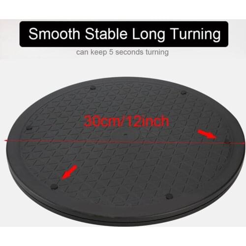12Inch/30cm Plastic Rotating Plate Lazy Susan Pottery Wheel Turntable Clay Pottery Wax Sculpture Carving Turning Display Spinner