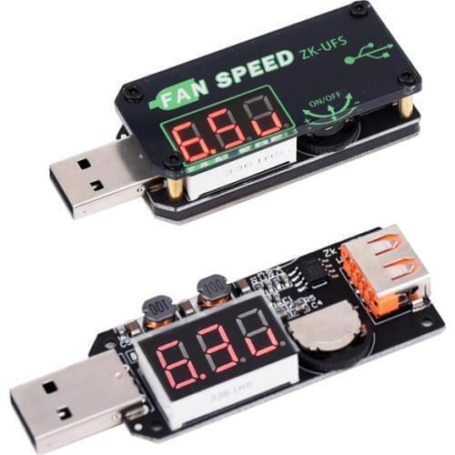 5V 5W USB Fan Governor Speed Controller Adjuster USB light dimming timing USB voltage conversion Voltage display