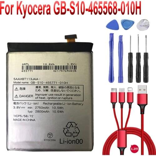 3.8V for Kyocera GB-S10-465568-010H 5AAXBT112JAA battery 2600mah battery+USB cable+toolki