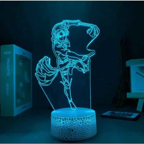 Acrylic Led Night Light Anime Led Night Light Attack on Titan Levi Ackerman Figure Lamp For Kids Child Birthday Gift Levi