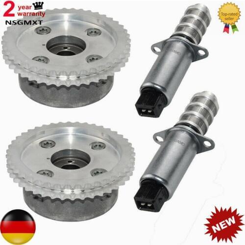 AP01 2pcs VVT Timing Camshaft Adjusters & Solenoid For Porsche Cayenne Panamera V8 4.8L 94810530407 94810505121
