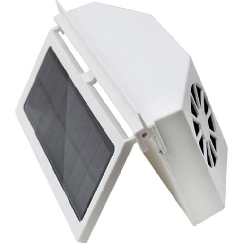 J60F Solar/USB Powered Car Fan Auto Front/Rear Window Air Vent Car Ventilation Fan with Rechargeable Battery