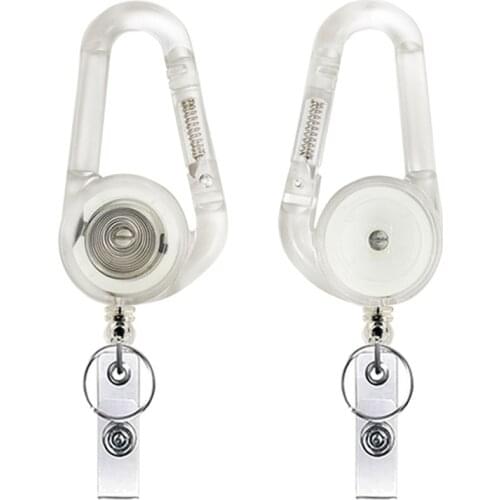 1PCS ID Card Key Chain Lanyard Clip Key Ring Retractable Pull Name Tag Recoil Badge Belt Rope Holder Heavy Duty Keychain