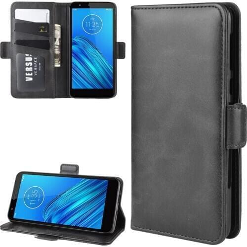 Case For MOTO E6 Leather Wallet Flip Cover Vintage Magnet Phone Case For MOTO E6 Coque