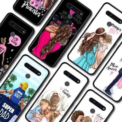 Phone Case for LG K40 K40s K41s K50s K51s K61 G6 G7 G8 ThinQ Q51 Q60 Q61 Q70 Cover Beautiful mother daughter son Soft Shell