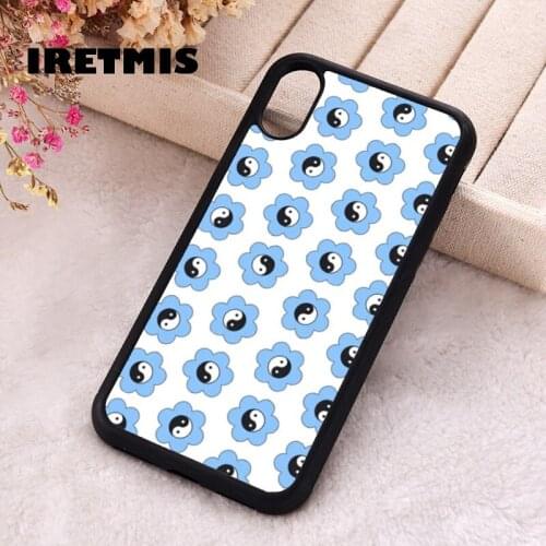 Iretmis 5 5S SE 2020 Phone Cover Case for iPhone 6 6S 7 8 Plus X Xs XR 11 12 Mini Pro Max Rubber Silicone Blue Yin Yangs