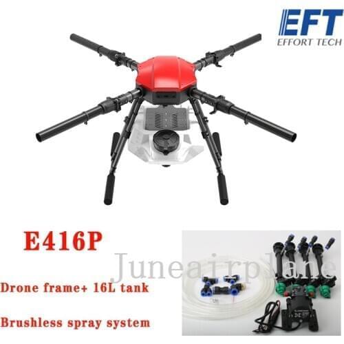 NEW Original EFT E416S E416P 16L four-axis agricultural 16KG spray drone frame 1393mm wheelbase drone kit 40mm arm